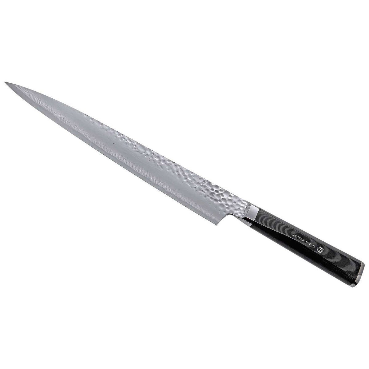 Ryusen Damascus Slicing Knife 24 cm Micarta Handle Tangan Ryu TG-509