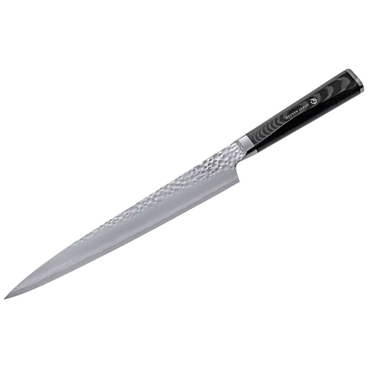 Ryusen Damascus Slicing Knife 24 cm Micarta Handle Tangan Ryu TG-509