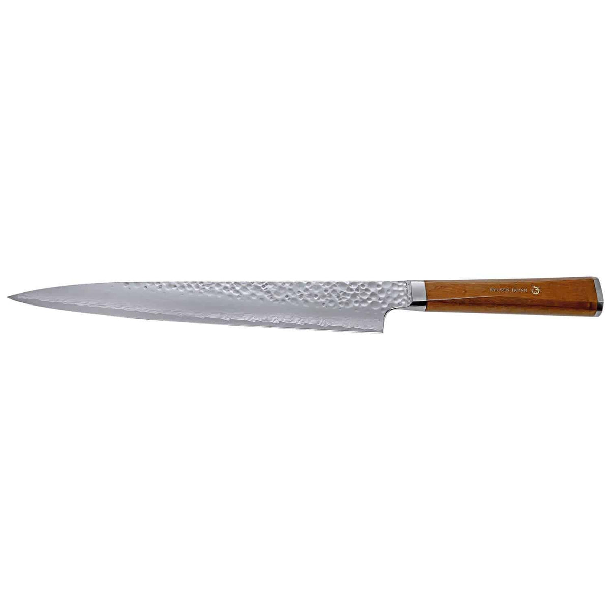 Ryusen Damascus Slicing Knife 24 cm Maple Handle Tangan Ryu TG-609