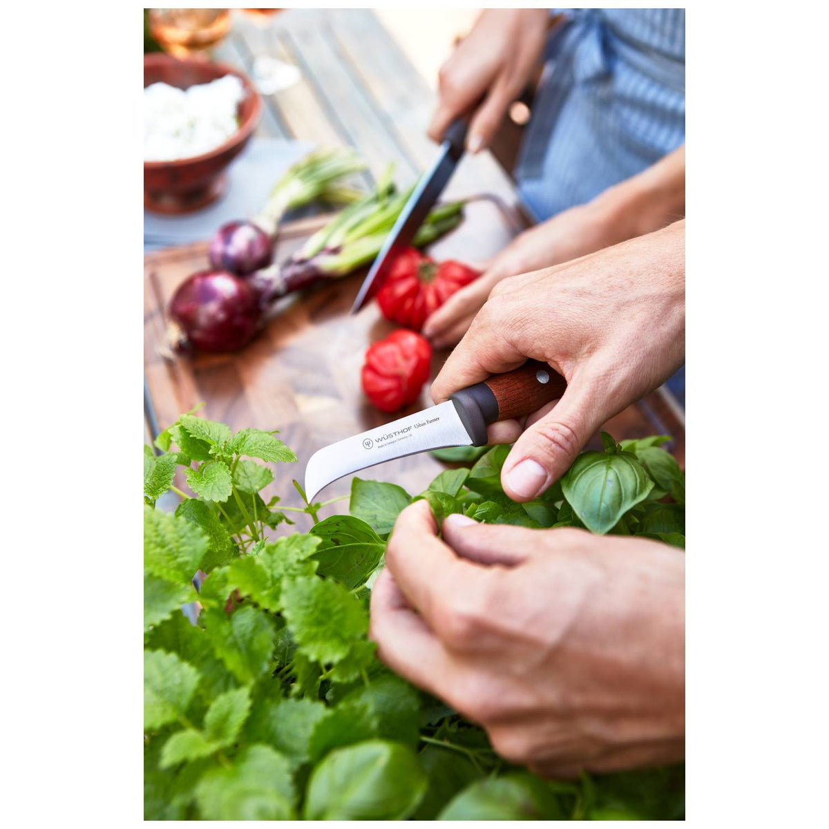 Wusthof Storage Basket With 4 Knives Urban Farmer 1095270401