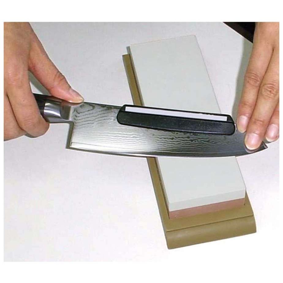Yaxell Whetstone #5000 With Base, Flattening Stone for Whetstones And Sharpening Guide 36056